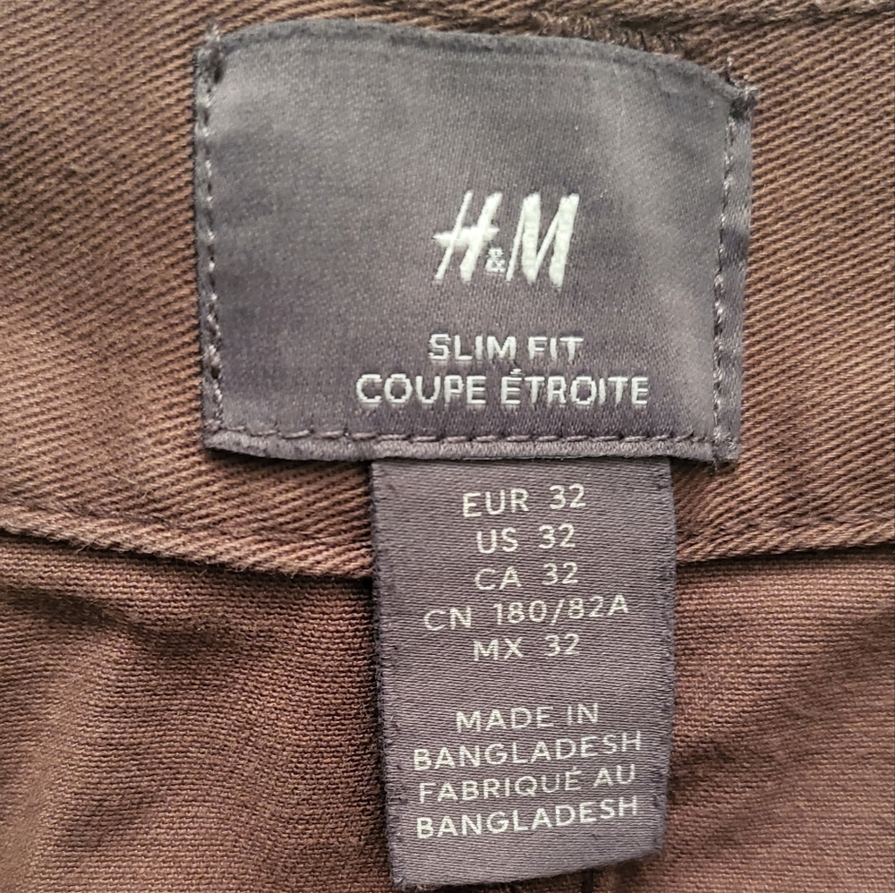 Size 32/32 H&M KHAKI PANTS - Picture 2 of 2